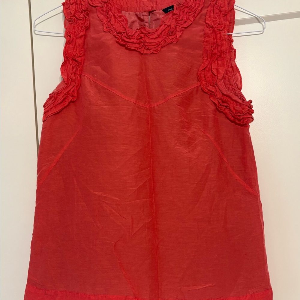 French Connection Sleeveless Ruffled Top